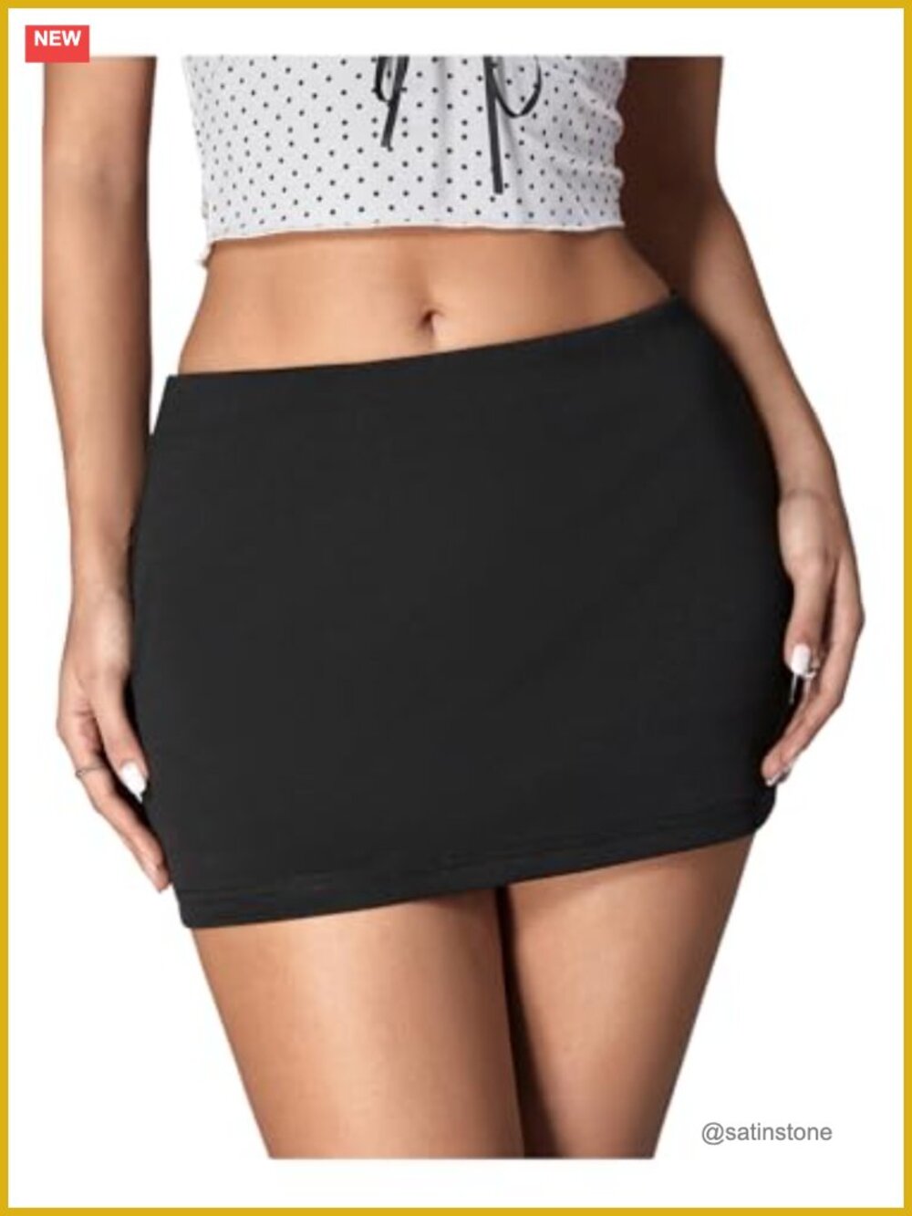 Women's Y2K Mini Skort with Built-in Shorts Low Waist Bodycon Stretch